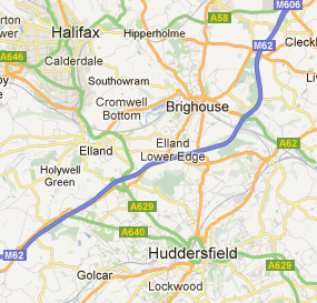 Huddersfield Plastering Map